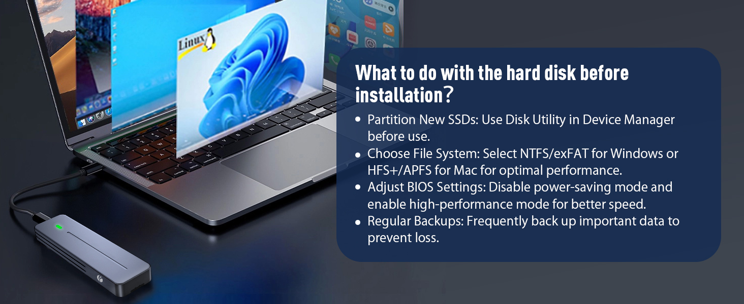 M.2 NVMe SATA SSD Enclosure