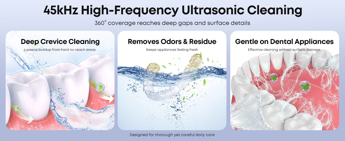 45kHz Dental Cleaning Pod for Denture