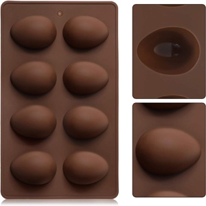 Egg Shape Silicone Molds, 8-Cavity Food-grade Baking Mold