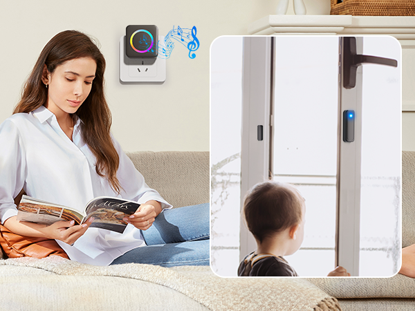 wireless door chime for window/door opens for kids child safety security