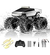 Dafotil Amphibious Remote Control Car, 1:18 Monster Truck Toys for Boys RC Cars, 2.4 GHz Waterpro...