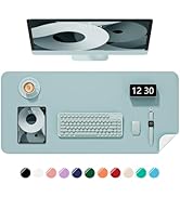 Niniubye Desk Pad, 30" x 14" PU Leather Non-Slip Desk Mat Large Mouse Pad for Desktop, Waterproof...