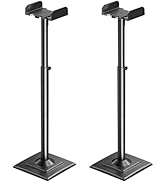 ELIVED Universal Speaker Stands Pair Height Adjustable Max 43.3", Surround Sound Speaker Stands f...