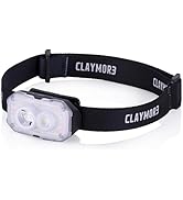 Claymore HEADY+ Black Rechargeable Wearable Light – 600 Lumens HeadlampMode 6 Light Mode 90° Adju...