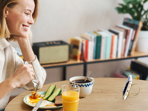 iPhone 13 Case, Slim Lightweight Ring Holder Kickstand Support Car Mount Shockproof