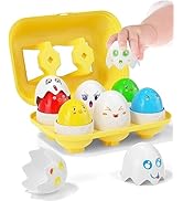 Yetonamr Montessori Egg Toys for 1 2 3 Years Old Babies Boys Girls, Toddler Christmas Stocking St...