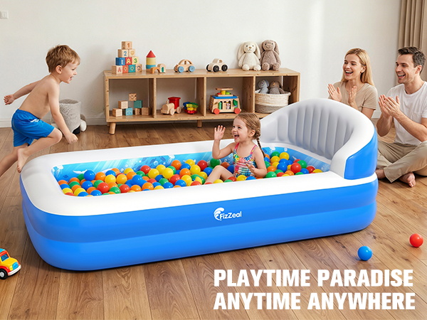 inflatable pool with sprinkler