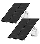 Solar Panel for Security Camera, 5W USB Solar Panel for Micro USB and USB-C Port Outdoor Recharge...