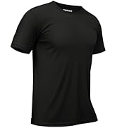 TACVASEN Mens Athletic Short Sleeve T-shirts Sun Protection Swim Shirts Dry Fit Running Workout R...