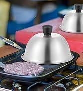 HaSteeL 6 Inch Basting Cover, Stainless Steel Melting Dome Set of 4, Small Metal Steaming Cover G...