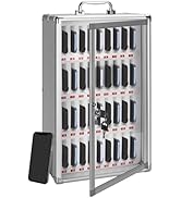 LOCKCURX 36-Slot Cell Phone Locker with Lock &amp; Key, Heavy Duty Aluminum &amp; Acrylic Cell Phone Stor...