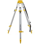 Firecore Aluminum Survey Tripod, Heavy Duty Contractor Tripod with 5/8"-11 Thread Flat Head Quick...