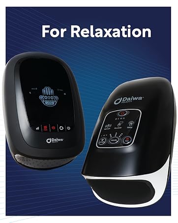 Daiwa hand massagers shown with sleek controls — designed for comfort and relaxation.