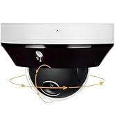 Real HD 6MP Mini PTZ Dome PoE IP Camera Outdoor with Pan Tilt, 3X Zoom, 2.8-8mm Motorized Varifoc...