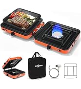 SHINESTAR 2 Burner Camping Stove with Carrying Bag, 17000 BTU Portable Propane Camp Stove, Foldab...