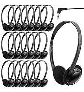 Wensdo Classroom Headphones Bulk 20 Pack for Kids School Students Teens Toddler Childern and Adul...