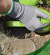 WORKPRO 6 Pairs Garden Gloves, Work Glove with Eco Latex Palm Coated, Working Gloves for Weeding,...