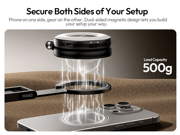 ULANZI MA60 Magnetic Phone Tripod Stand for iPhone - Aluminium Maglock Smartphone