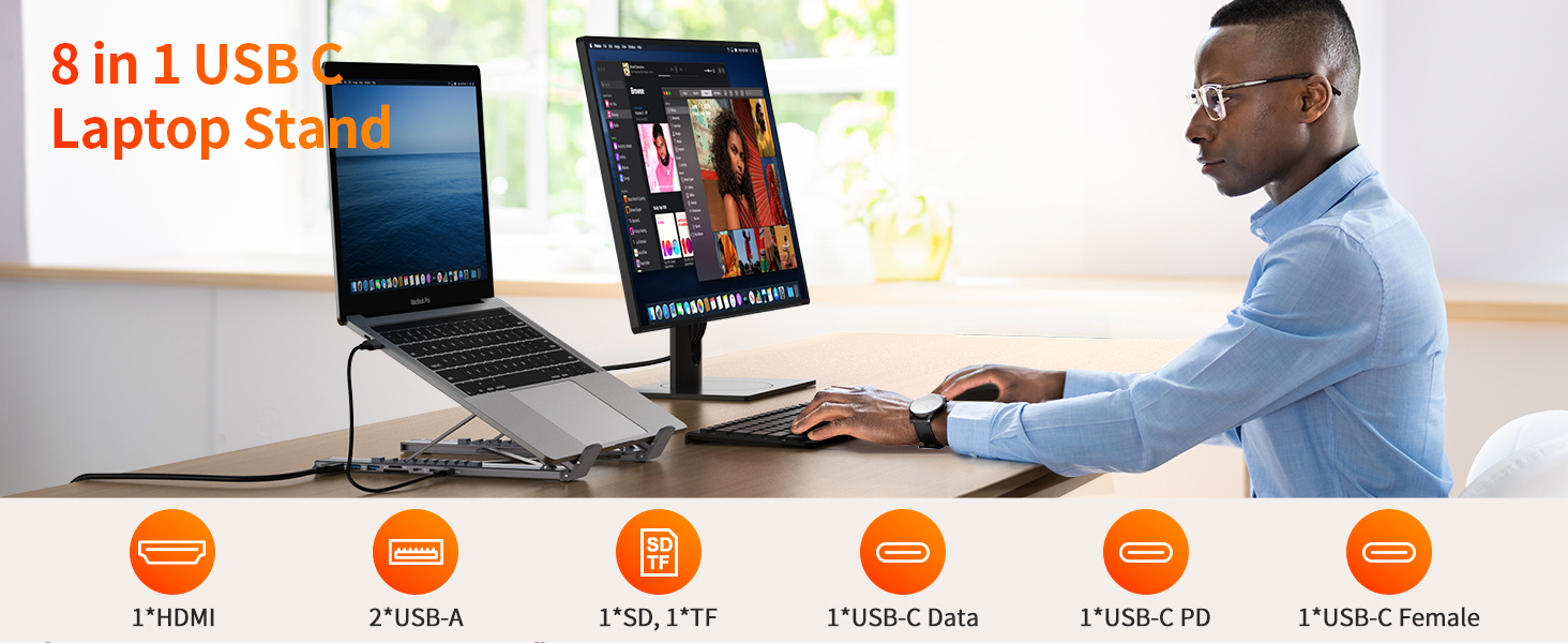 USB C Docking Station Stand