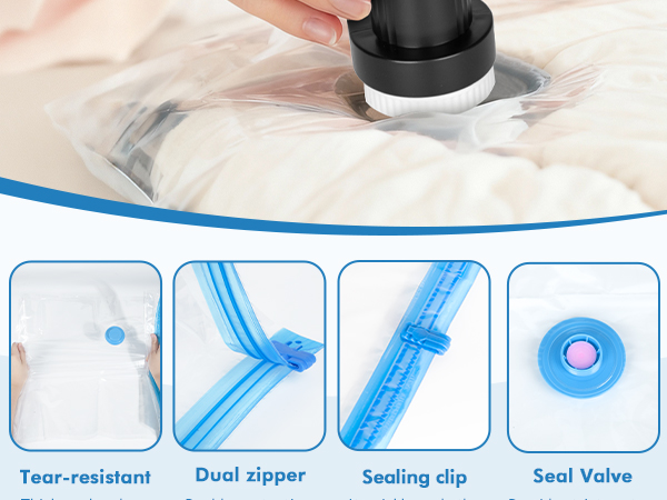 vacuum storage bags seal bedding clothing travel essentials pump