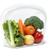 HE-SANQI Reusable Silicone Food Storage Bag, Extra Large 124oz/3500ml Sandwich Containers Leakpro...