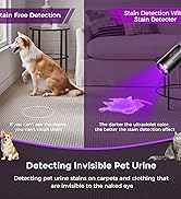 RECHOO Black Light UV Flashlight, 395nm Blacklight Rechargeable Flashlights UV Light, Portable Mi...