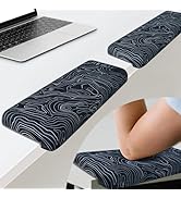 2-Piece L-Shaped Desk Edge Cushion,Memory Foam Elbow Pad &amp; Wrist Rest,Non-Slip Ergonomic Design f...