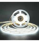 TUNICHX COB LED Strip Lights DC 24V LED Lights Flexible Super Bright LED Strips,16.4ft 6500K Whit...