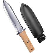 KAKURI Hori Hori Garden Knife with Sheath 12.5" [Stainless Steel Blade], Professional Garden Tool...