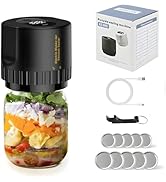 Electric Mason Jar Vacuum Sealer Kit, Portable, Automatic Start Stop, Wide Mouth and Regular Lid,...