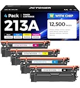 213A Toner Cartridge 4 Pack with Chip Compatible for HP 213A 213X W2130X W2130A Replacement for H...