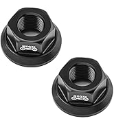 Saipe 2Pcs Bicycle Hub Flanged Axle Nut Aluminum Alloy Bike Wheel Flange Axle Nut for Front and R...