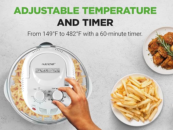 hassle-free cooking method. Simply place the food inside the hot air fryer, set the temperature