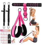 Adjustable Pedal Resistance Band with Handle, 2 Tube, Poster and Carry Bag | Multifunction Foot P...