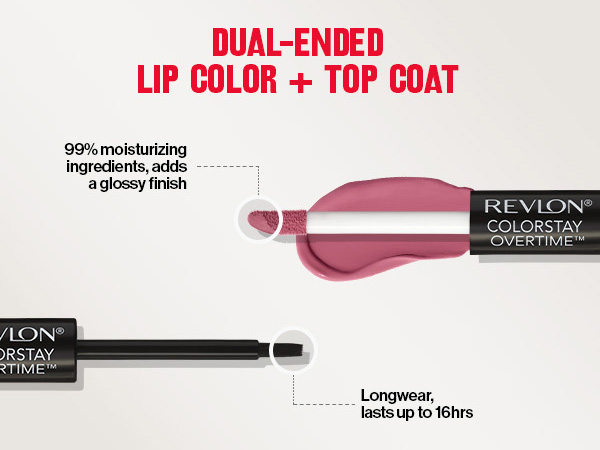 dual ended lip color + top coat