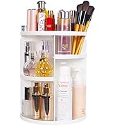 sanipoe 360 Makeup Organizer, DIY Detachable Spinning Cosmetic Makeup Caddy Storage DIsplay Bag C...