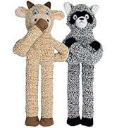 BUYPOW 2 Pack Dog Toys No Squeakers, Plush Teething Toys to Keep Them Busy, Squeaky Crinkle Inter...