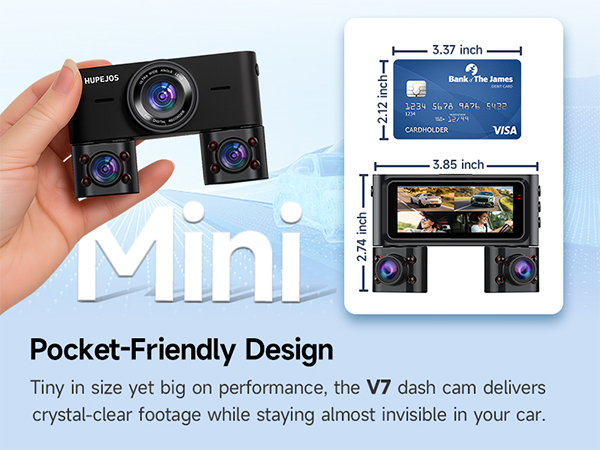 mini 4 channel dash cam