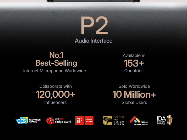 Maono P2 award winning bestselling global audio interface