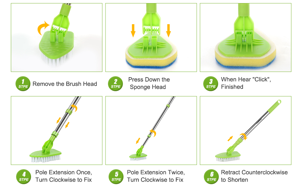 New Scrub Cleaning Brush with Long Handle 35&amp;amp;#39;&amp;amp;#39;