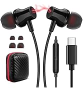 USB C Headphones for Samsung S24 Ultra S23 Fe, Type C Earphones with Microphone for iPhone 15 Pro...