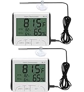 LXSZRPH Reptile Thermometer Hygrometer with High Low Temperature Alarm Digital Aquarium Thermomet...