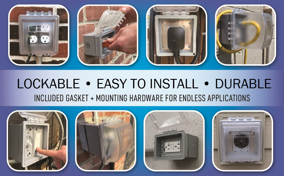 lockable outdoor outlet cover ul