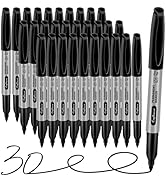 craftinova Black Permanent Markers Bulk Fine Point, Fine Tip Markers Set, Quick Drying and Fade R...