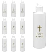 BROWNKNOT 10 Pcs Holy Water Bottles, 8.5 oz/ 250ml Plastic Holy Water Container Reusable Empty Bo...