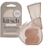 Kitsch Bar Soap Saver Bag - Recycled Mesh Beauty Bar Soap Pouch for Rice Water Protein Shampoo Ba...