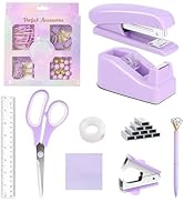 Office Supplies,Desk Accessories,Tape Holder,Stapler,Scissor,Staple Remover,Box of Binder Clips,S...