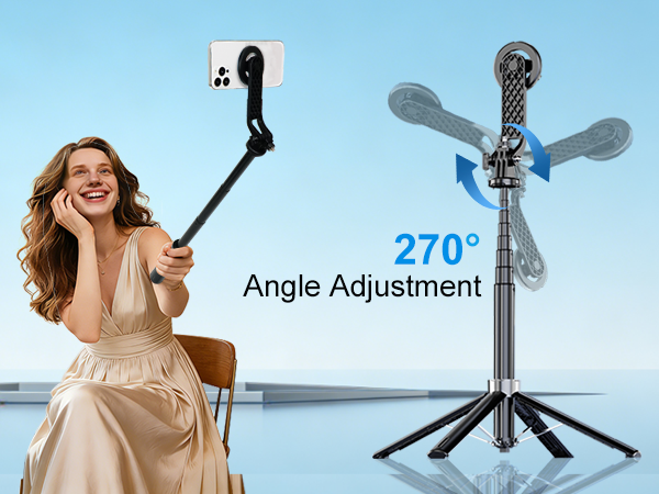 360 selfie stick rotation tripod