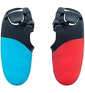 Mcbazel Honcam FPS Trigger Stop &amp; Grip Cover for PS4 Controller - Red &amp; Blue