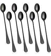 Lovingly Yours 7.5-inch Long Handle Ice Tea Spoons, Ice Cream Spoon, Long Teaspoon, Stainless Ste...